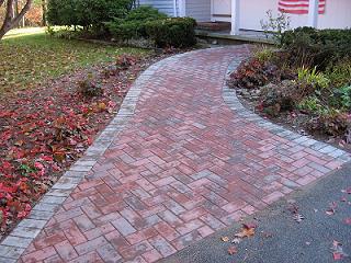 Hardscaped path in Hampstead, NH