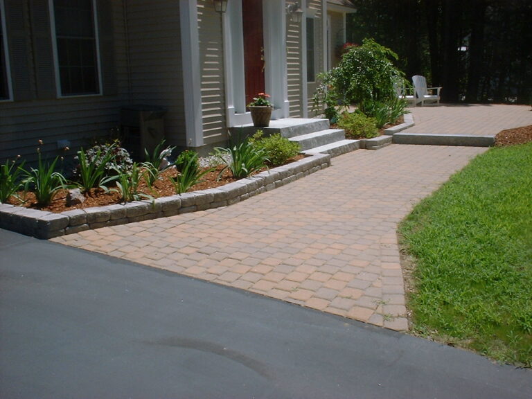 Walkway Granite Steps Patio Retaining Walls And Beds Kingston NH