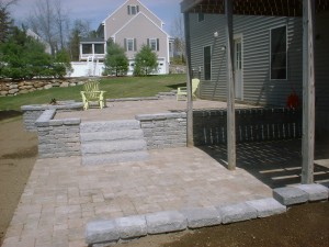 Retaining Walls, Brick Patios and Granite Steps in Groveland, MA