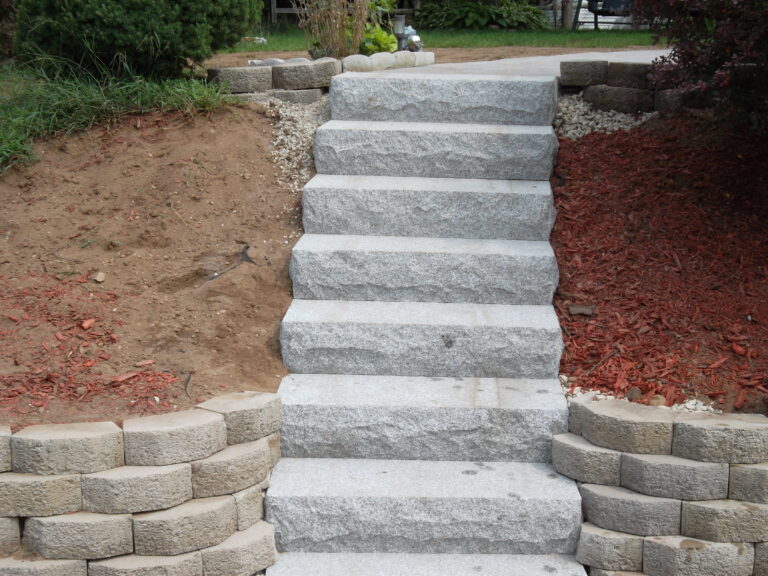 New Walkway And Granite Steps Raymond Nh Labrie Property Maintenance And Landscaping 1689