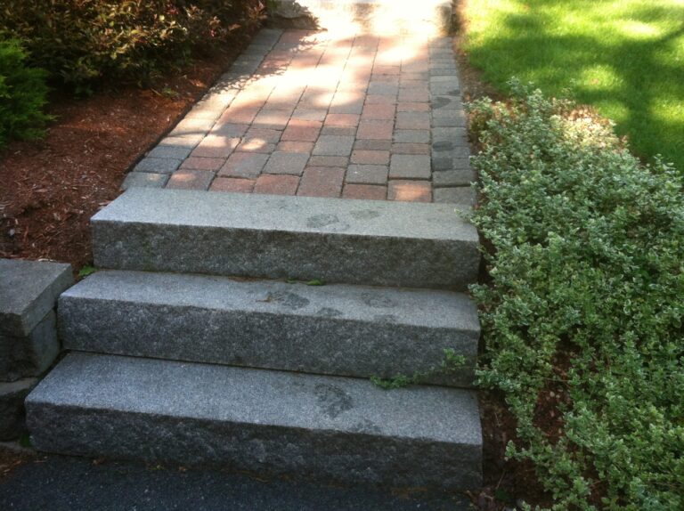 Granite Steps and Walkway Repair in Windham NH | LaBrie Property